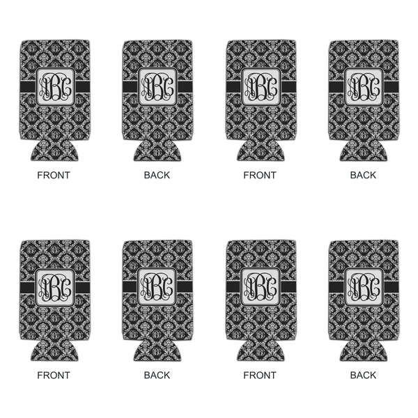 Monogrammed Damask 16oz Can Sleeve - Set of 4 - APPROVAL