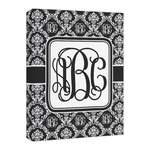 Monogrammed Damask Canvas Print - 16x20