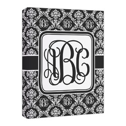 Monogrammed Damask Canvas Print - 16x20