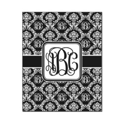 Monogrammed Damask Wood Print - 16x20