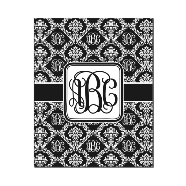 Custom Monogrammed Damask Wood Print - 16x20