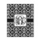 Monogrammed Damask Wood Print - 16x20