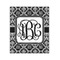 Monogrammed Damask 20x24 - Canvas Print - Front View