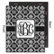 Monogrammed Damask 20x24 Wood Print - Front & Back View