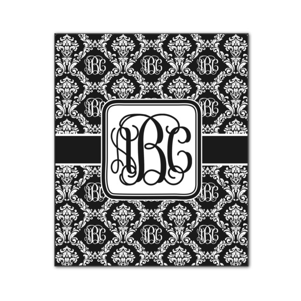Monogrammed Damask 20x24 Wood Print - Front View