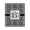 Monogrammed Damask 20x24 Wood Print - Front View