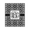 Monogrammed Damask Wood Print - 20x24
