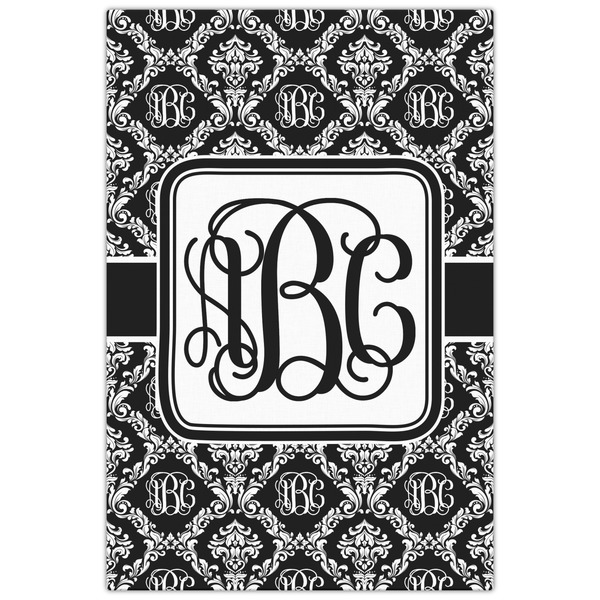 Monogrammed Damask 20x30 - Canvas Print - Front View
