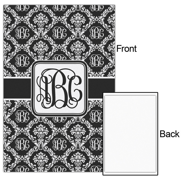 Monogrammed Damask 20x30 - Matte Poster - Front & Back