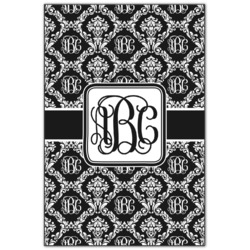 Monogrammed Damask Wood Print - 20x30