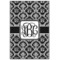 Monogrammed Damask 20x30 Wood Print - Front View