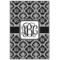 Monogrammed Damask Wood Print - 20x30