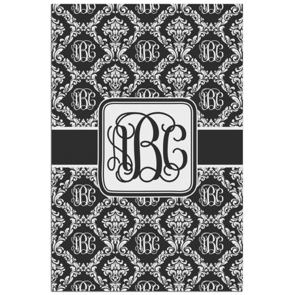 Custom Monogrammed Damask Poster - Matte - 24x36