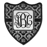 Monogrammed Damask Iron On Shield Patch B