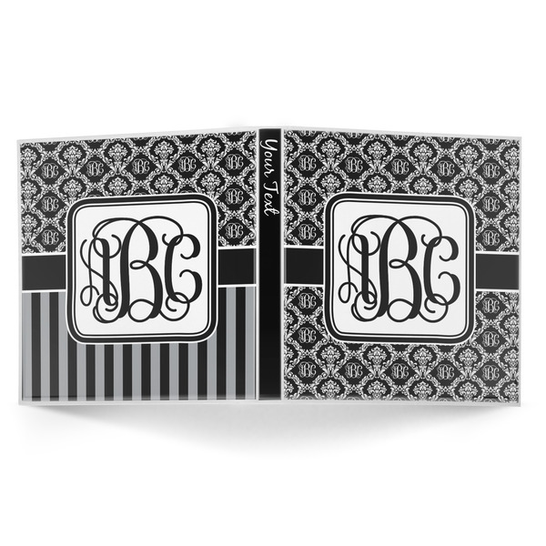 Monogrammed Damask 3-Ring Binder Approval- 1in