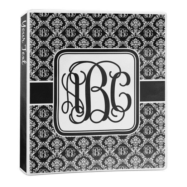 Monogrammed Damask 3-Ring Binder Main- 1in