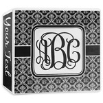 Monogrammed Damask 3-Ring Binder - 3 inch (Personalized)