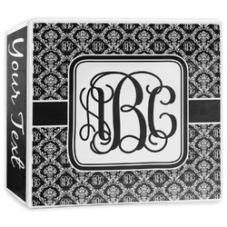 Monogrammed Damask 3-Ring Binder - 3 inch (Personalized)