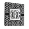 Monogrammed Damask 3 Ring Binder - Full Wrap - 1"