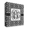 Monogrammed Damask 3 Ring Binder - Full Wrap - 2"