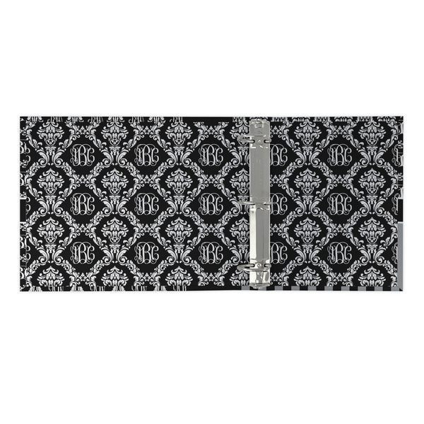 Monogrammed Damask 3 Ring Binders - Full Wrap - 2" - OPEN INSIDE