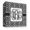 Monogrammed Damask 3 Ring Binder - Full Wrap - 3"