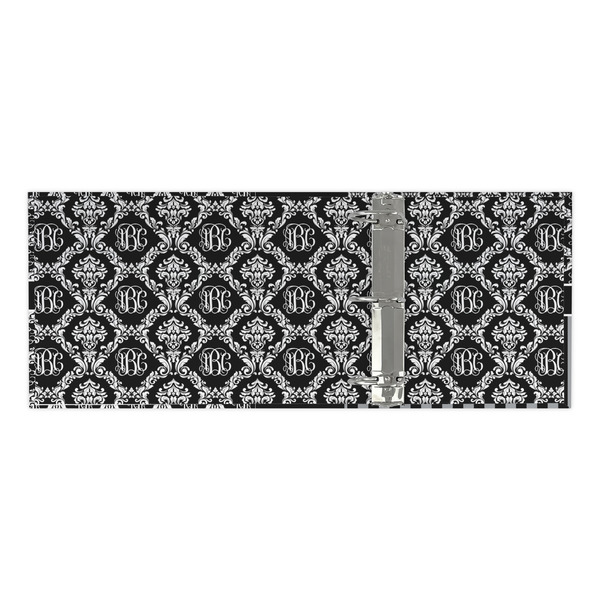Monogrammed Damask 3 Ring Binders - Full Wrap - 3" - OPEN INSIDE