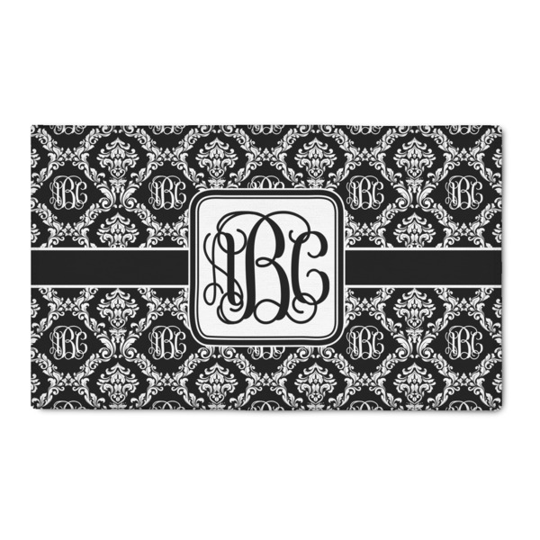 Custom Monogrammed Damask 3' x 5' Indoor Area Rug