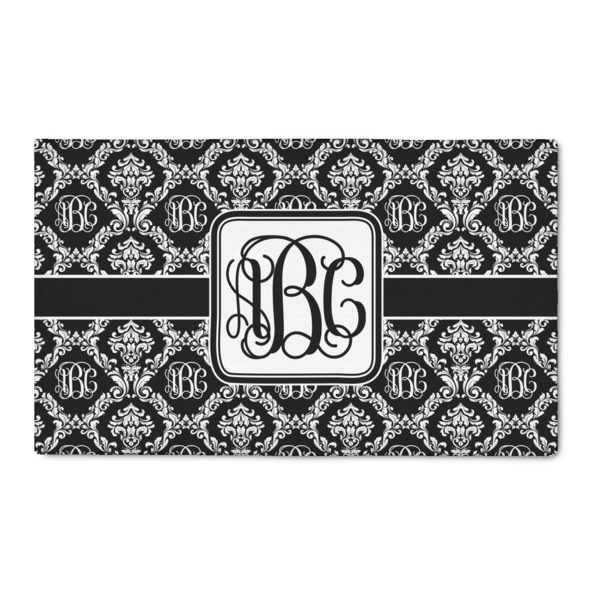 Custom Monogrammed Damask 3' x 5' Patio Rug