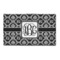 Monogrammed Damask 3'x5' Patio Rug - Front/Main