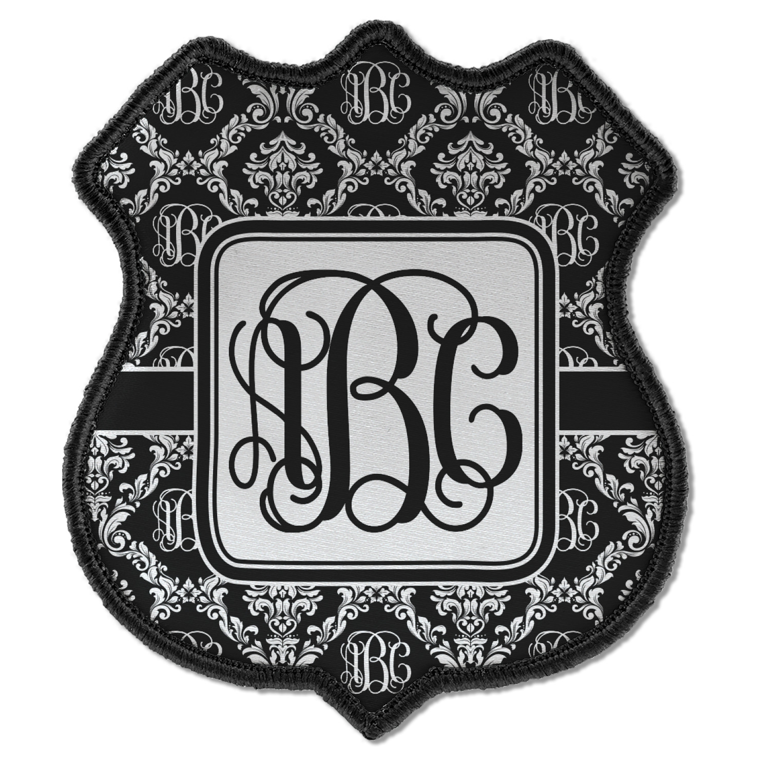 Custom Damask Iron on Patches (Personalized)