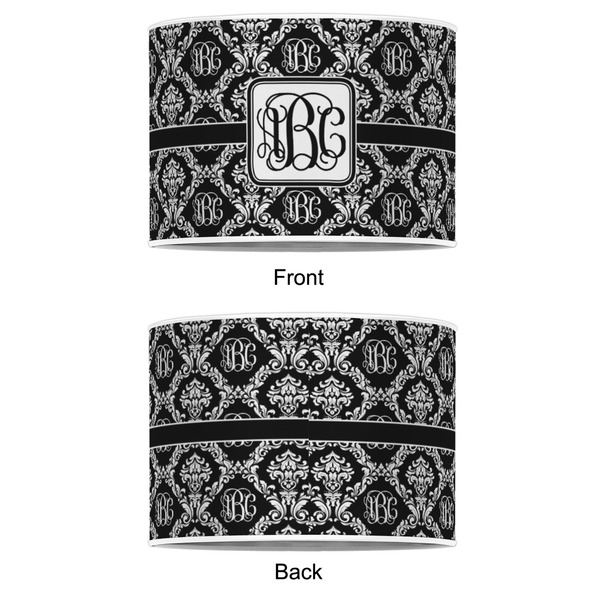 Monogrammed Damask 8" Drum Lampshade - APPROVAL (Poly Film)