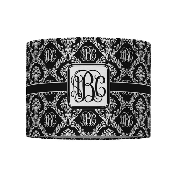 Monogrammed Damask 8" Drum Lampshade - FRONT (Fabric)