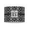 Monogrammed Damask 8" Drum Lampshade - FRONT (Poly Film)