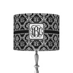 Monogrammed Damask 8" Drum Lamp Shade - Fabric