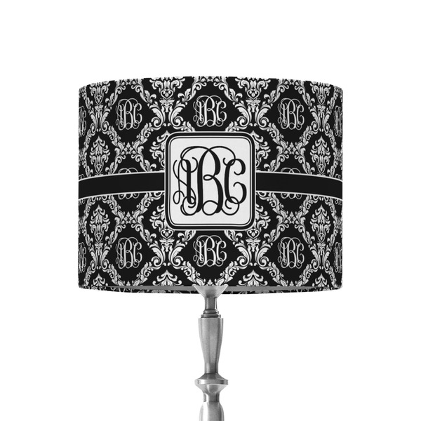 Custom Monogrammed Damask 8" Drum Lamp Shade - Fabric