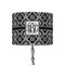 Monogrammed Damask 8" Drum Lamp Shade - Fabric