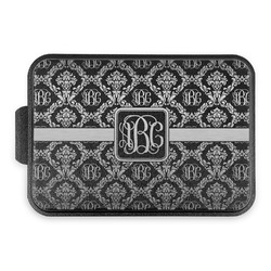 Monogrammed Damask Aluminum Baking Pan with Black Lid