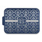 Monogrammed Damask Aluminum Baking Pan with Navy Lid