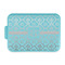 Monogrammed Damask Aluminum Baking Pan with Teal Lid