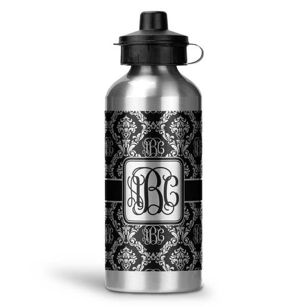 Custom Monogrammed Damask Water Bottles - 20 oz - Aluminum
