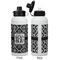 Monogrammed Damask Aluminum Water Bottle - White APPROVAL