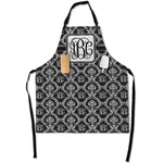 Monogrammed Damask Apron With Pockets