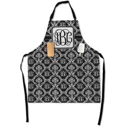 Monogrammed Damask Apron With Pockets
