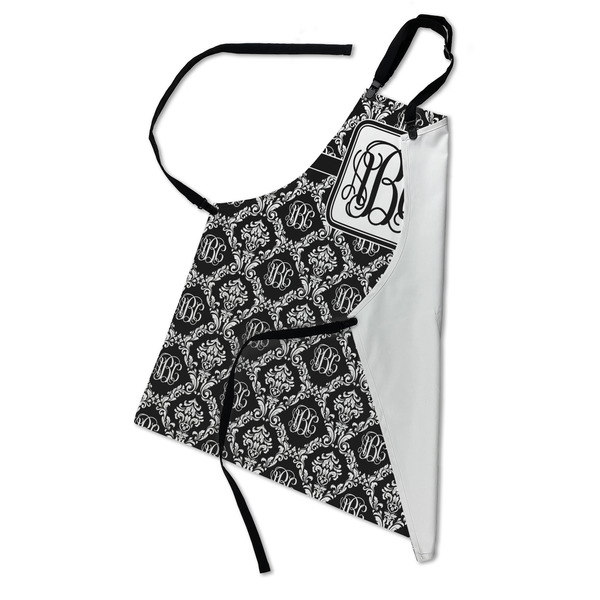 Monogrammed Damask Apron - Folded