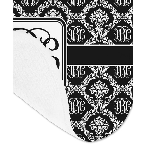 Monogrammed Damask Baby Bib - AFT detail