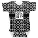 Monogrammed Damask Baby Bodysuit 6-12 (Personalized)