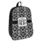 Monogrammed Damask Backpack - angled view