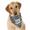 Monogrammed Damask Dog Bandana Scarf