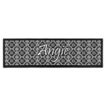 Monogrammed Damask Bar Mat